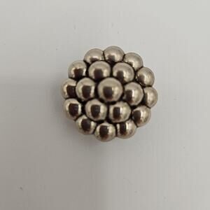 Button Covers Silver Balls Set of 4 1"